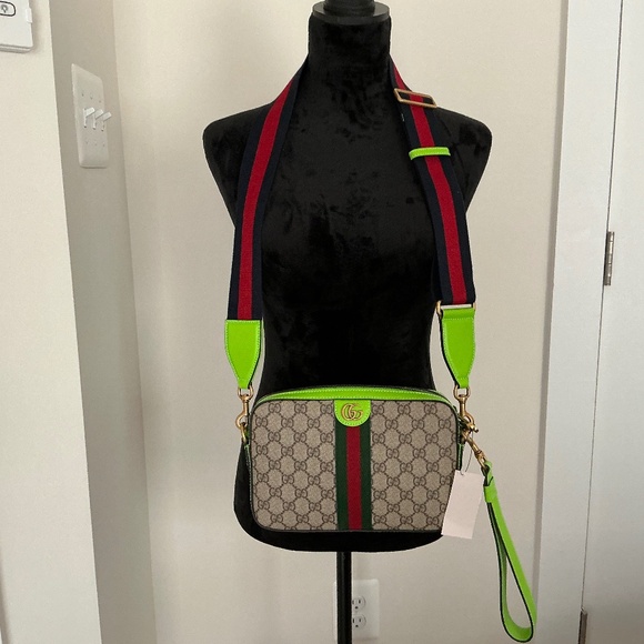 Gucci Ophidia Neon Crossbody & Wristlet w/Removable straps - Picture 1 of 16